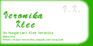 veronika klee business card